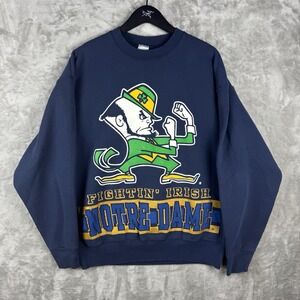 Vintage Salem Notre Dame AOP Fighting Irish Crewneck Sweatshirt Mens XL 90s‎ USA